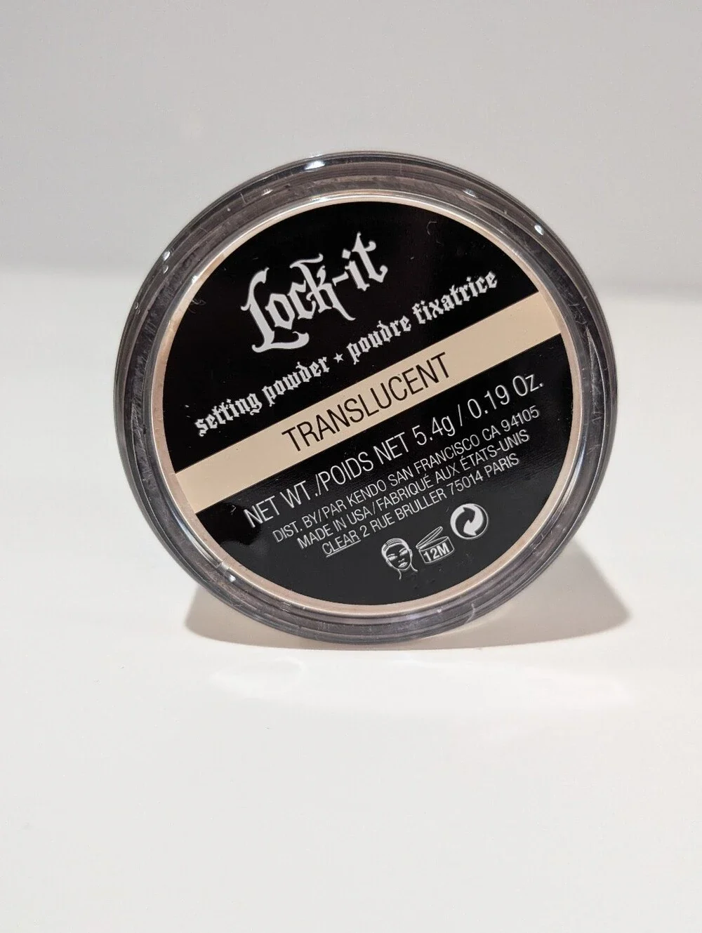 Kat Von D Lock-It Setting Powder Translucent 5.4g W/ Puff
